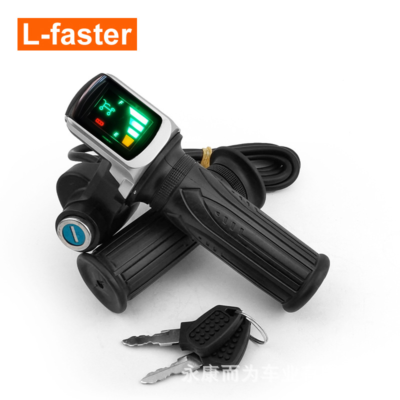Light Switch - 24-Volt-Elektrofahrrad-Lenkerbeschleuniger mit Schlüsselschalter, Batterieanzeigeleuchte, Elektroroller, Fahrrad