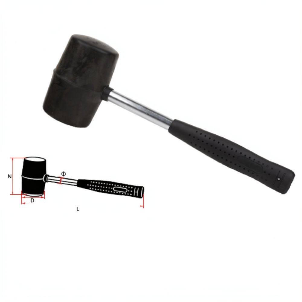 Home Improvement Mark - Ergonomischer Gummihammer für die Montage von