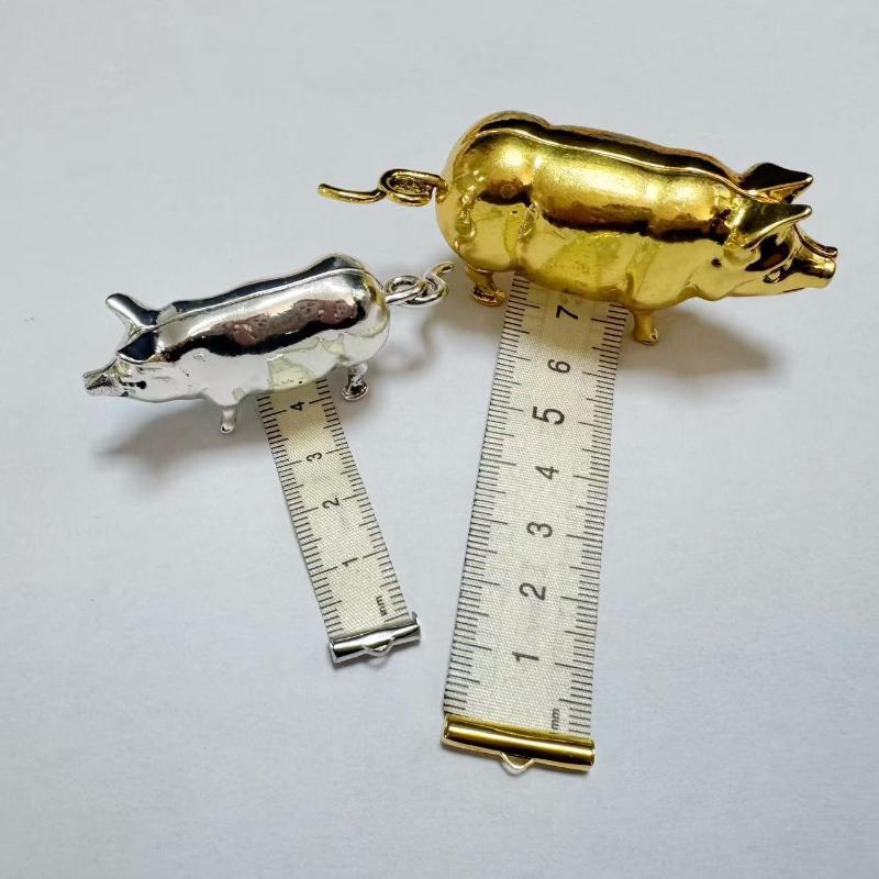 Tape Measure - (Ce14)Antikes Schwein-Mini-Maßband, Vintage-Metall-Weiches-Nählineal für Handwerk, Bekleidung,