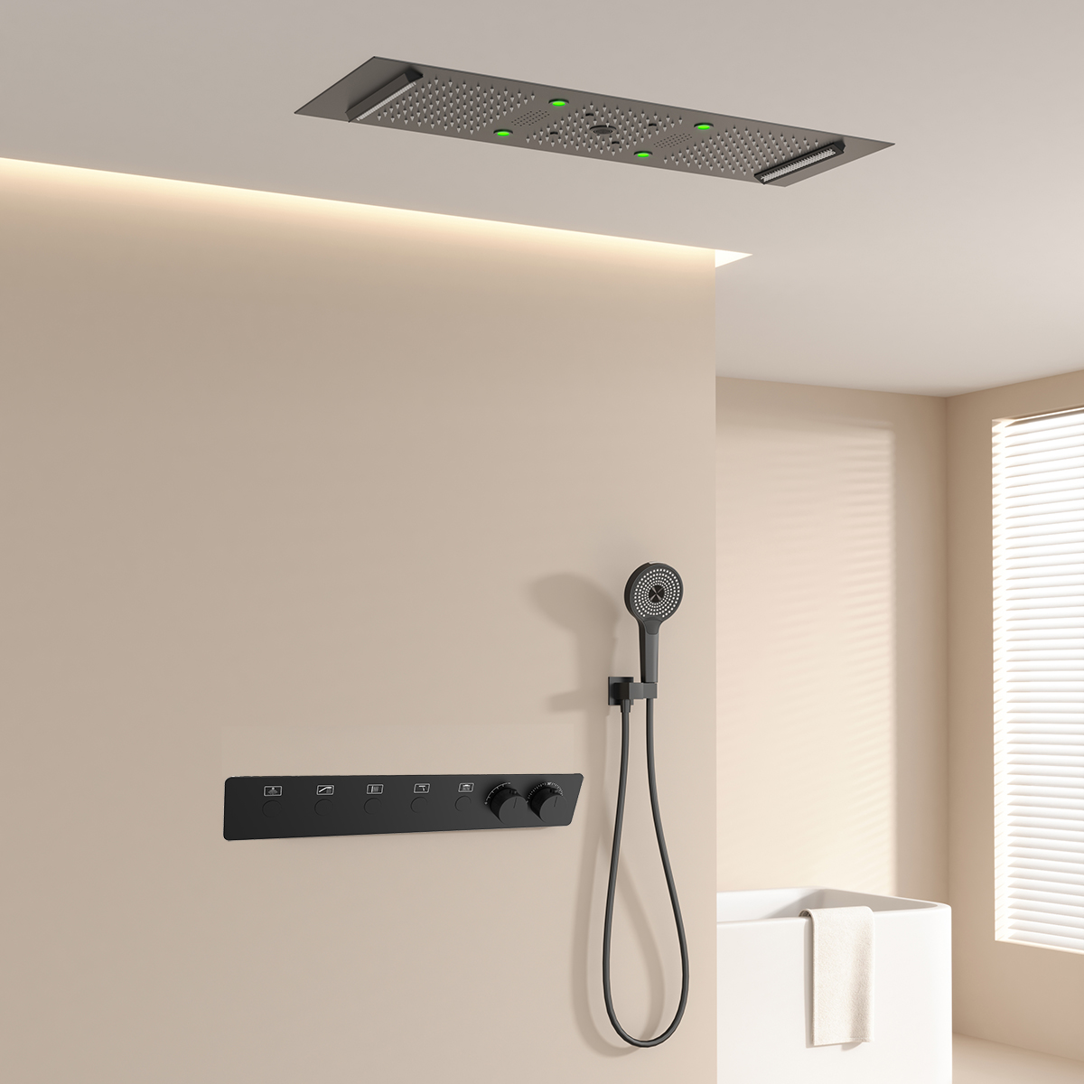 Faucet - 300*900mm Badezimmer Decke LED Thermostat Smart