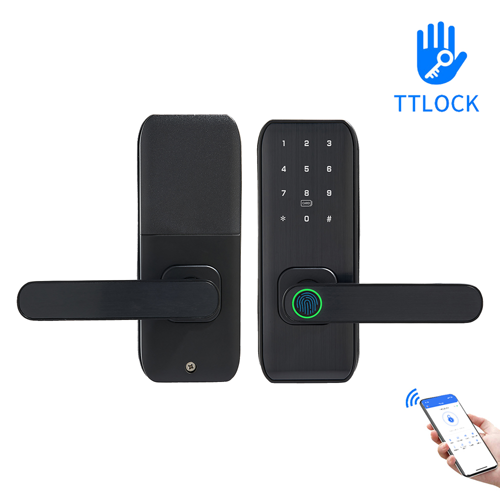Door Lock - TTLock APP Smartes Fingerabdruck-Passwort-RFID-Türschloss für Holztüren