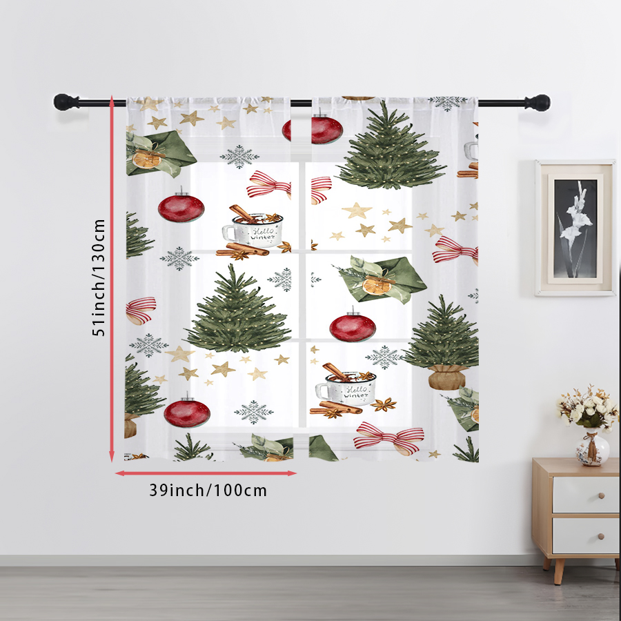 2 Stück Weihnachts-Winter-Tran – Curtain Rods Bewertung und Preis