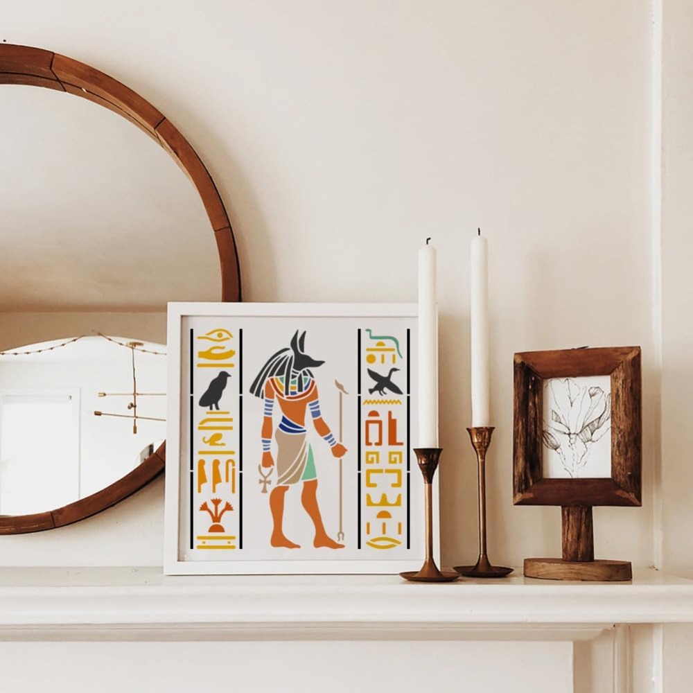 4-teilige ägyptische Symbole-S – Paint Brush Bewertung und Preis