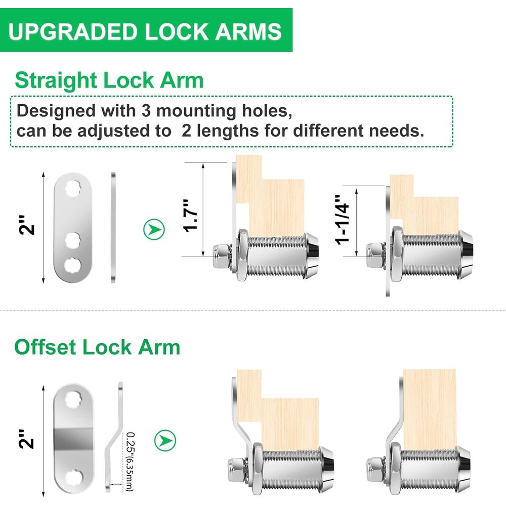 5er-Pack Schrankschlösser mit  – Door Lock Bewertung und Preis