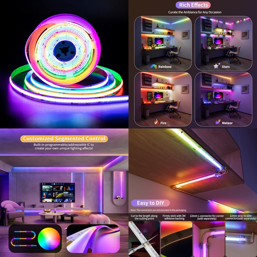 RGB Smart IC COB LED-Lichtband – Led Strip Lights Bewertung und Preis