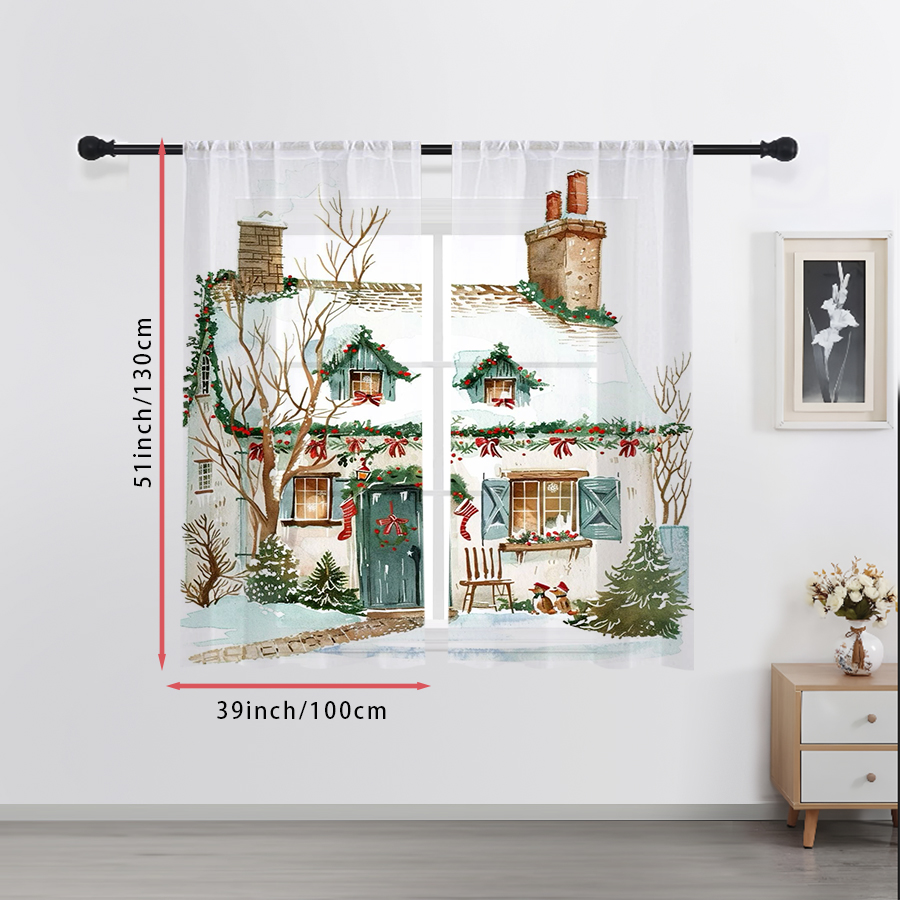 2 Stück Weihnachts-Winter-Tran – Curtain Rods Bewertung und Preis