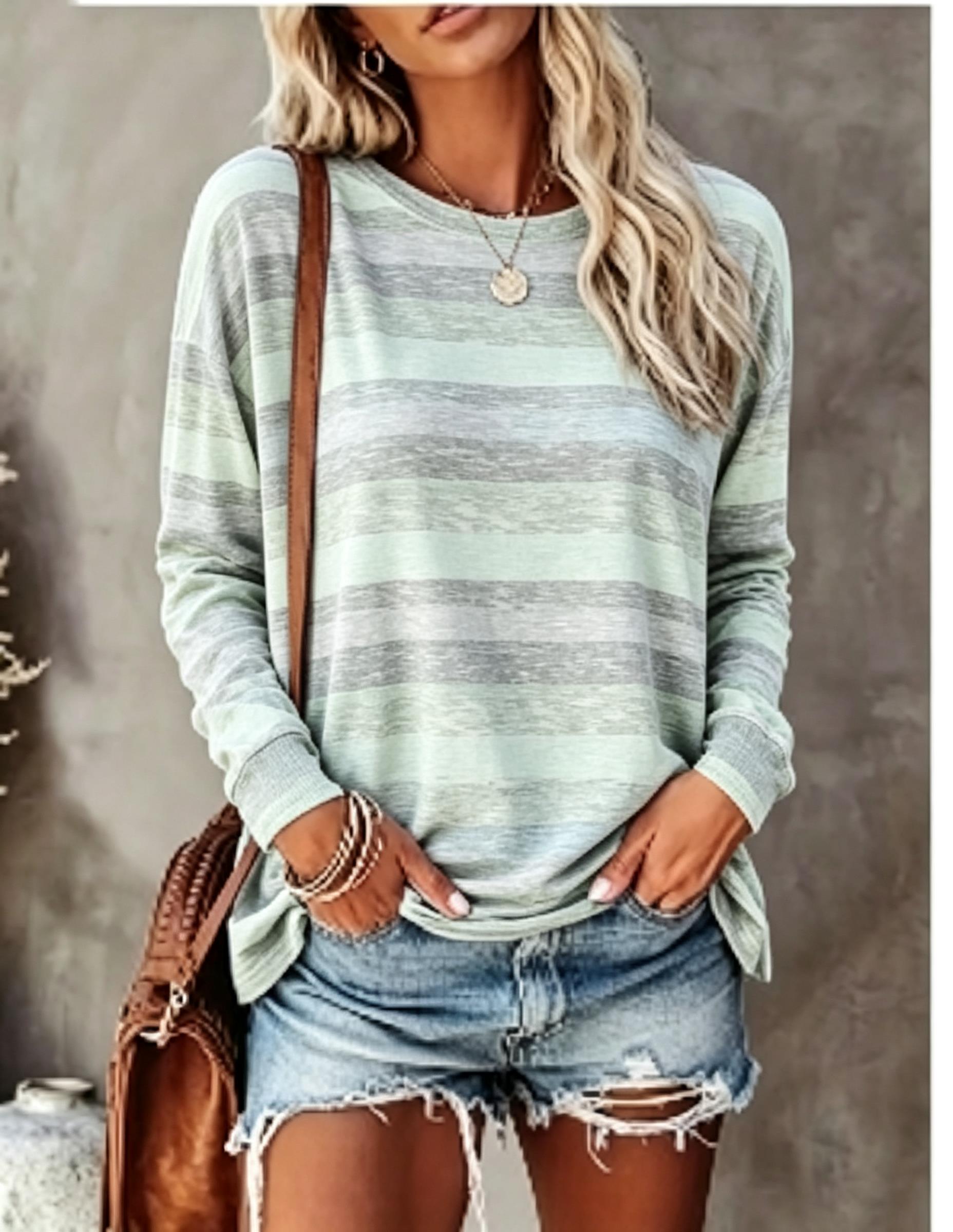 Damen-Langarm-T-Shirt, Vintage – Wallpaper Bewertung und Preis