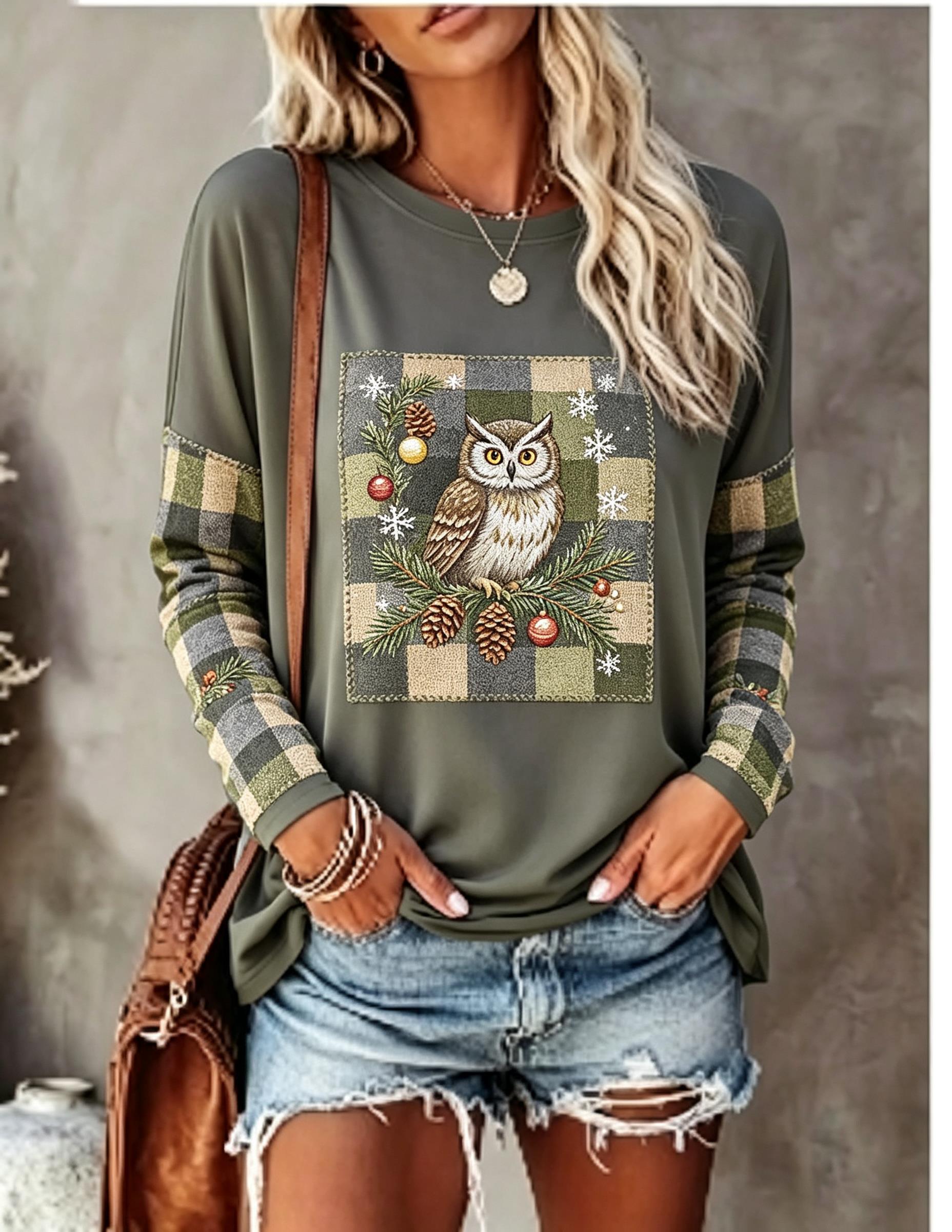 Damen-Langarm-T-Shirt mit Fuch – Wallpaper Bewertung und Preis