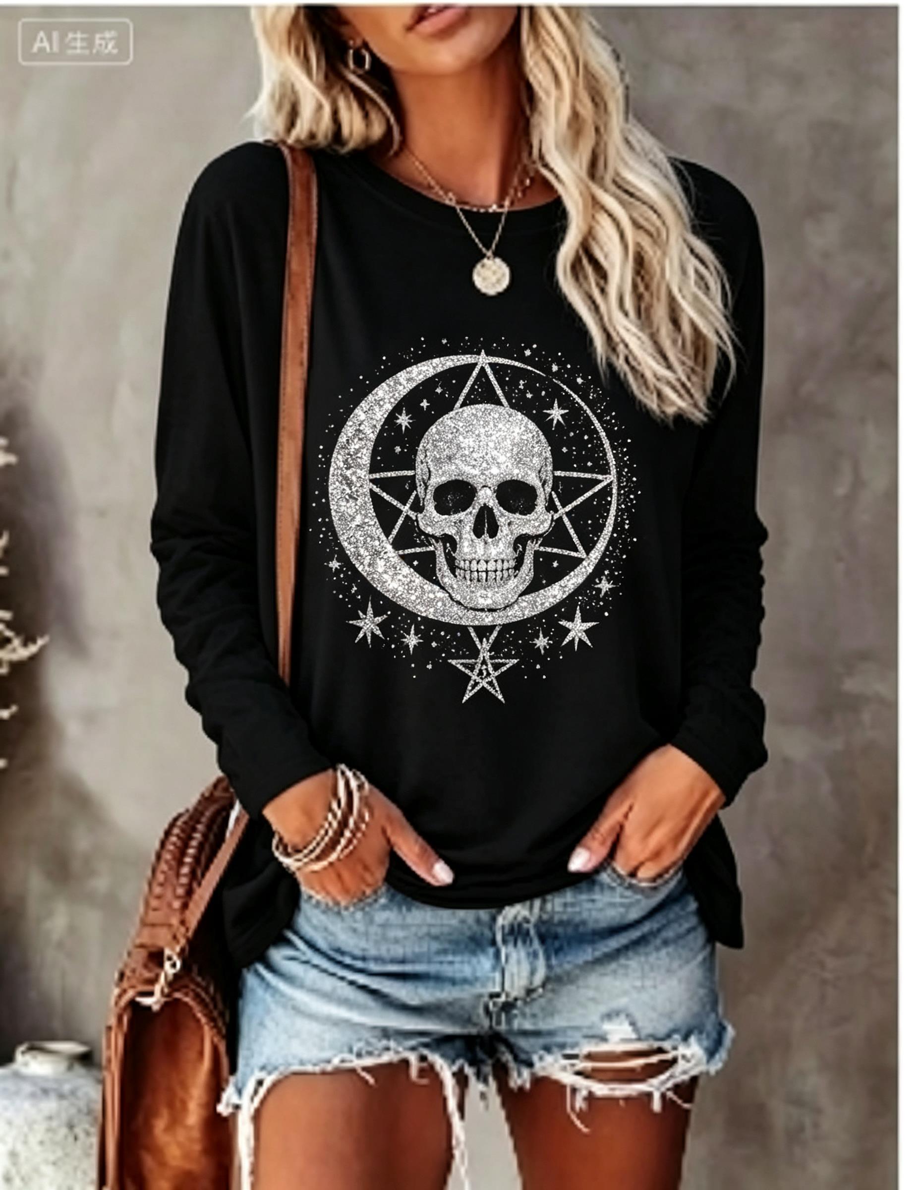 Damen Langarm-T-Shirt mit simu – Wallpaper Bewertung und Preis