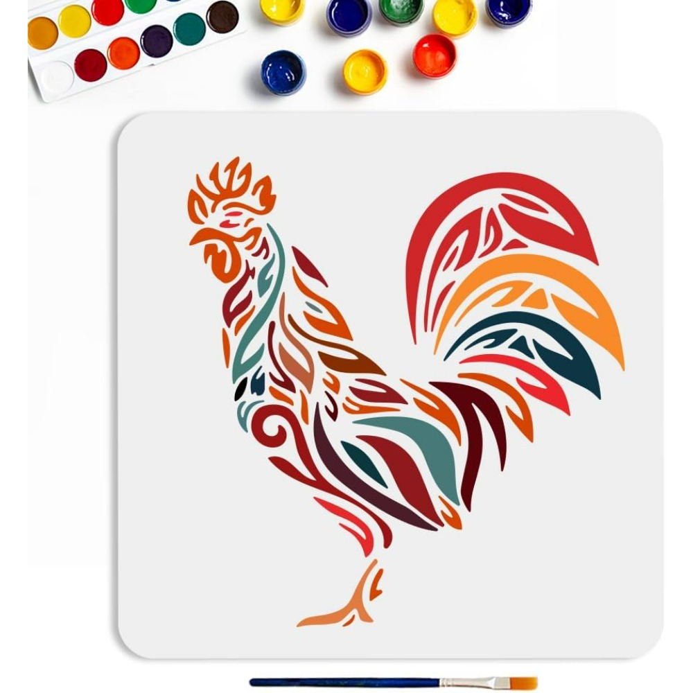 Hühner-Schablone, 30 x 30 cm,  – Paint Brush Bewertung und Preis